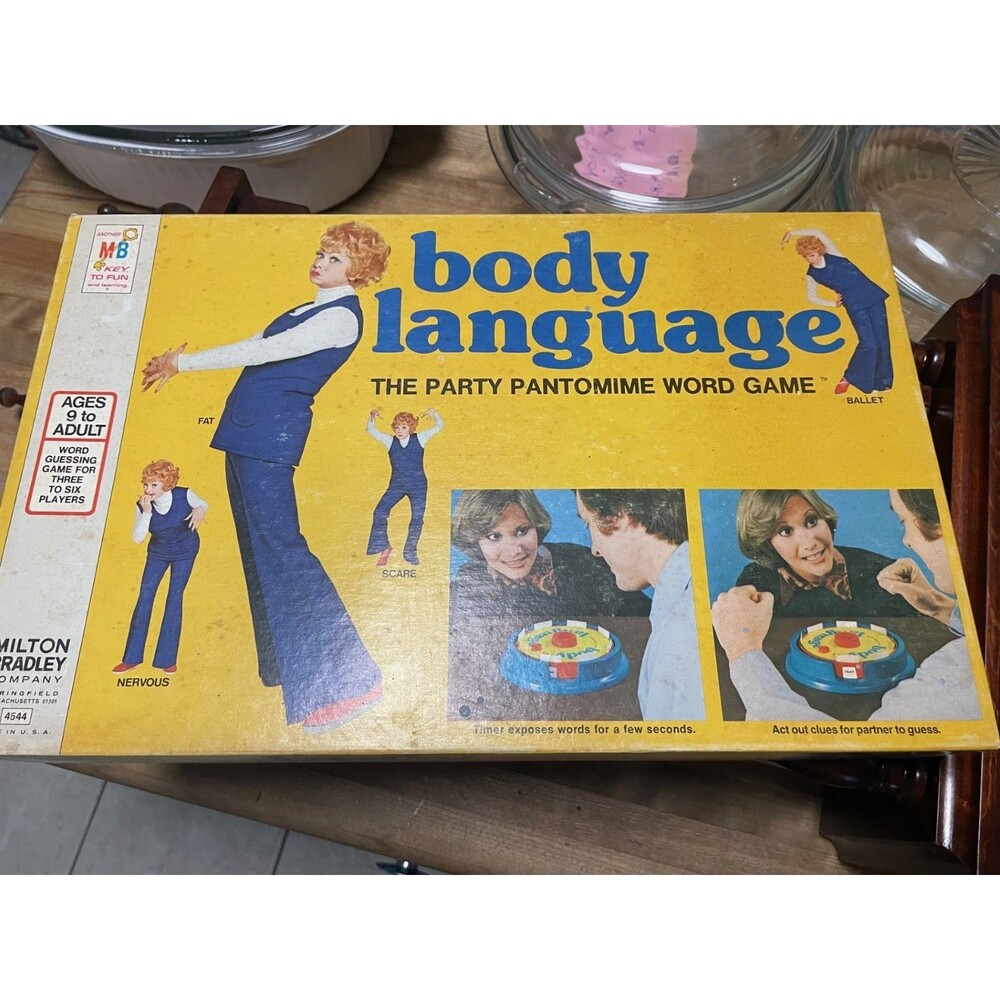 VINTAGE 1975 Body Language Board Game complete Toy Made By Milton Bradley
